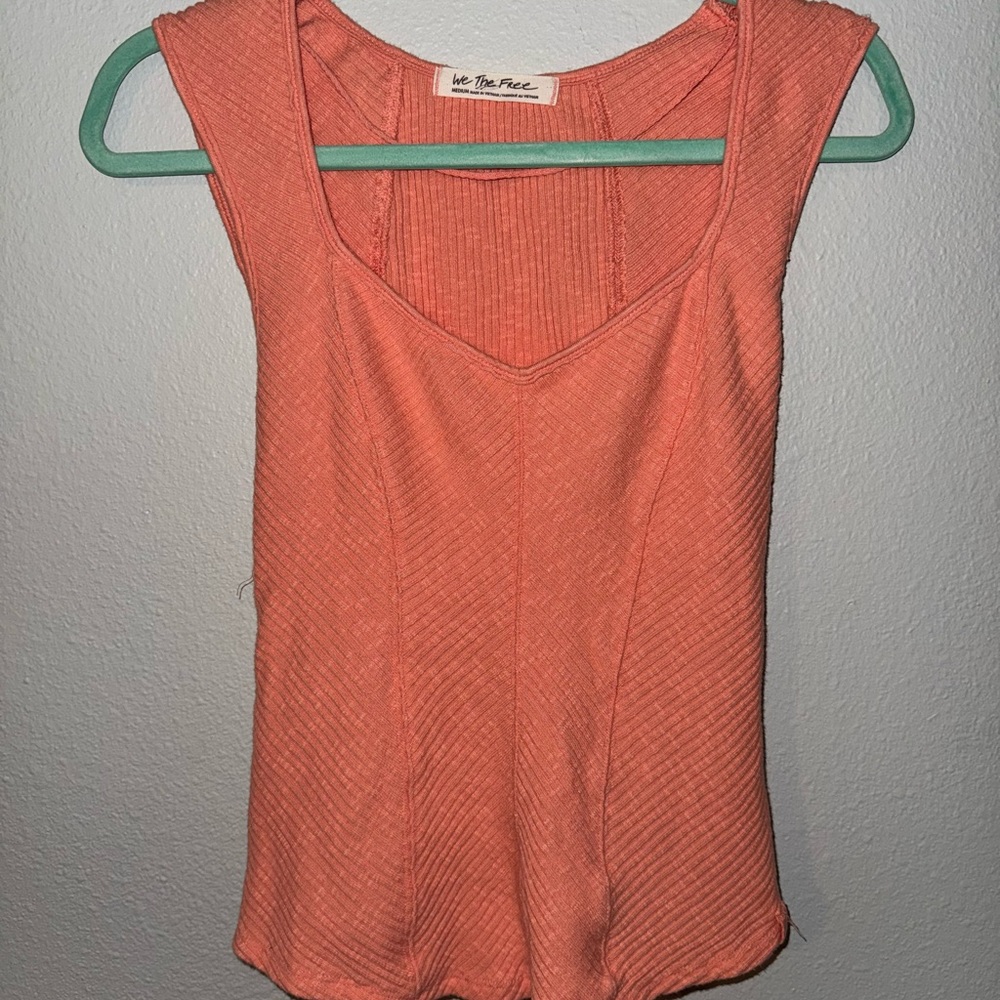 We the free free people orange fitted tee size M EUC